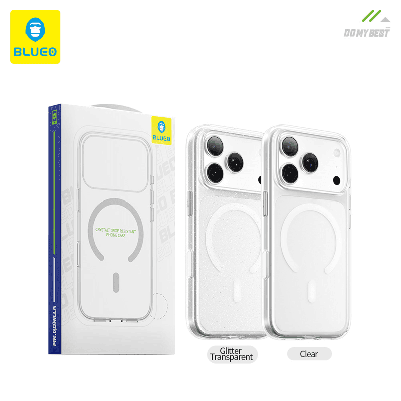 قاب بلو کریستالی شفاف Blueo Crystal Clear Pro Drop Resistant Phone Case Iphone